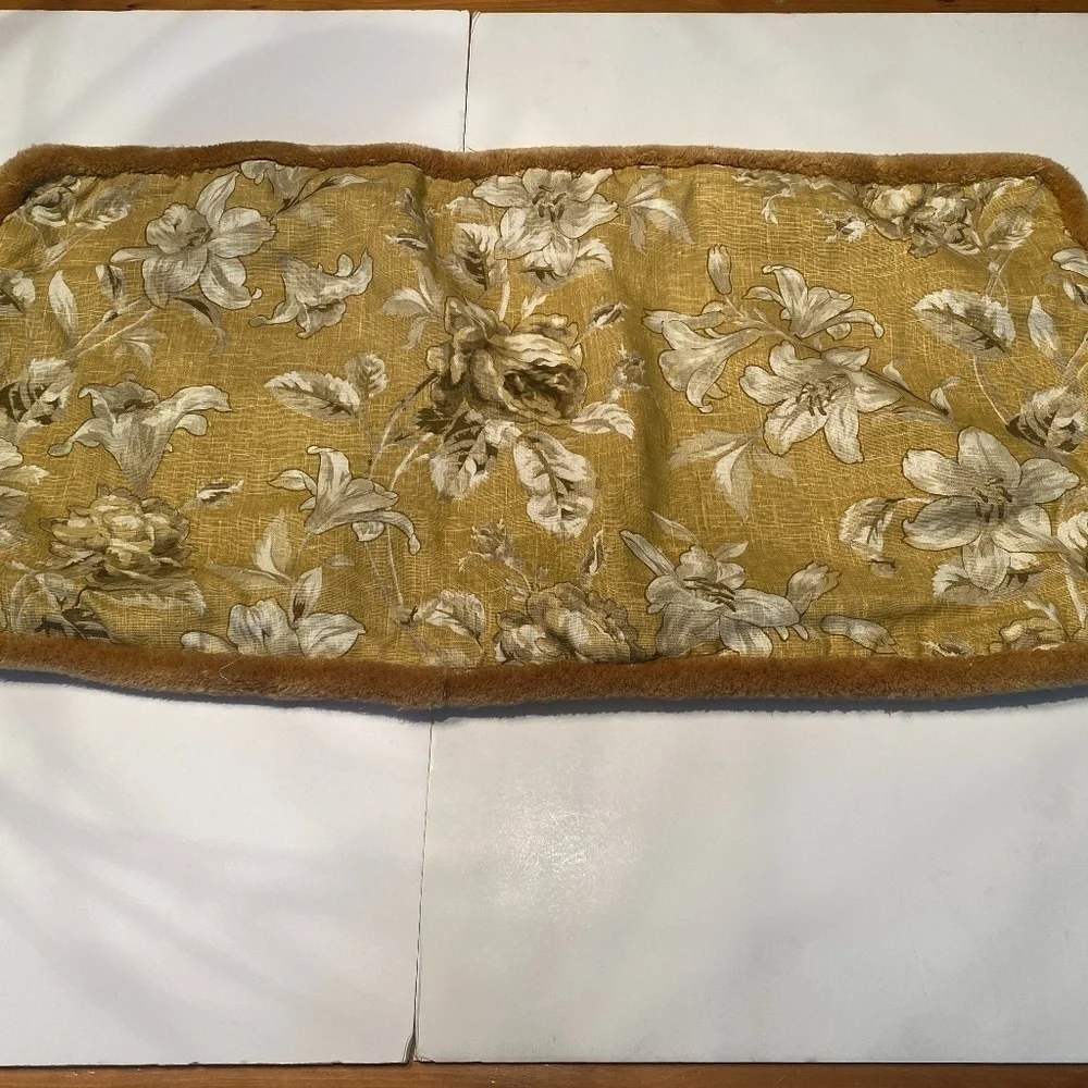 Custom Made Pillow Cover with trim and a zipper. Width 30” Depth 15”